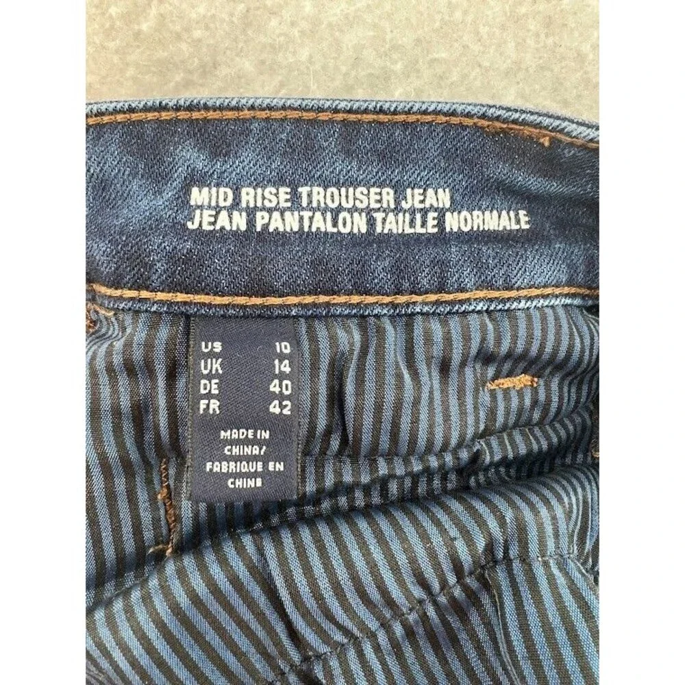 Lands End Mid Rise Trouser Jeans Flare Leg Size 10 Womens - Picture 6 of 7